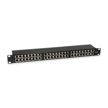 PATCH PANEL 48 PUERTOS CATEGORIA 6 APANTALLADO  1U COLOR NEGRO EQUIP 326449