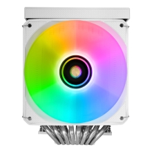 VENTILADOR CON DISIPADOR DE CPU MARS GAMING MCPULCDPROW TDP 380W DOBLE TORRE LCD ARGB BLANCO