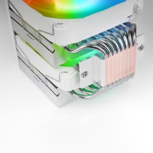 VENTILADOR CON DISIPADOR DE CPU MARS GAMING MCPULCDPROW TDP 380W DOBLE TORRE LCD ARGB BLANCO