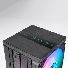 VENTILADOR CON DISIPADOR DE CPU MARS GAMING MCPULCDPRO TDP 380W DOBLE TORRE LCD ARGB NEGRO