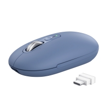 RATON INALAMBRICO TRUST SERON HYPSCROLL SLIM 400-2400DPI 6 BOTONES RECARGABLE FSC GRS AZUL