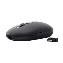 RATON INALAMBRICO TRUST SERON HYPSCROLL SLIM 400-2400DPI 6 BOTONES RECARGABLE FSC GRS NEGRO