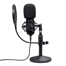 MICROFONO TRUST USB GXT 269 EMITA II CARDIOIDE SOPORTE METAL ANTIVIBRACION MUTE NEGRO