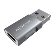 Mini adaptador Aisens USB-A 3.2 GEN2 10G 3A USB-C hembra-A/M gris
