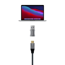 Mini adaptador Aisens USB-A 3.2 GEN2 10G 3A USB-C hembra-A/M gris