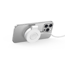 CARGADOR INALAMBRICO CONCEPTRONIC GORGON04W Qi2 25W 2EN1 SOPORTE MAGNETICO PLEGABLE  BLANCO