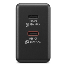 Cargador Lenovo 2xUSB-C 65W GAN negro