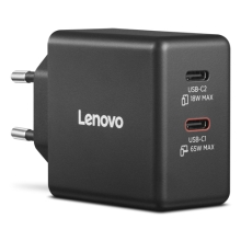 Cargador Lenovo 2xUSB-C 65W GAN negro