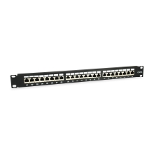 PATCH PANEL 24 PUERTOS CATEGORIA 6A 1U COLOR NEGRO 326625