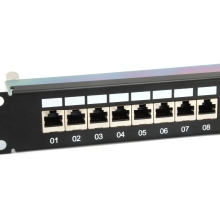 PATCH PANEL 24 PUERTOS CATEGORIA 6A 1U COLOR NEGRO 326625