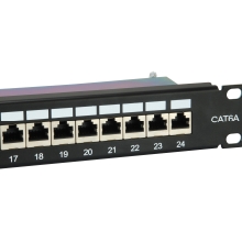 PATCH PANEL 24 PUERTOS CATEGORIA 6A 1U COLOR NEGRO 326625