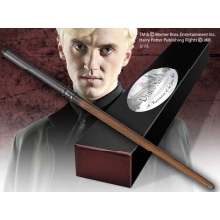 Replica the noble collection harry potter draco malfoy varita con caja y placa de identificacion