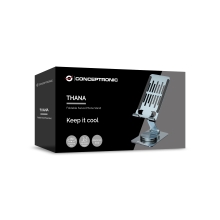 SOPORTE SMARTPHONE GIRATORIO Y PLEGABLE CONCEPTRONIC THANA08G BASE ROTACION 360Â° ALTURA AJUSTABLE