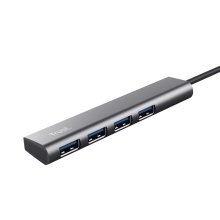 HUB USB TRUST HALYX USB-C A 4XUSB-A 3.2 GEN1 GRIS