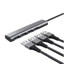 HUB USB TRUST HALYX USB-C A 4XUSB-A 3.2 GEN1 GRIS