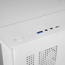 Caja mATX Mars Gaming MC-CUBEW GPU MAX 260mm Cubo Panoramico ARGB USB-C Blanco