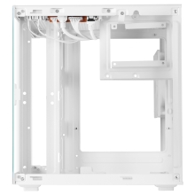 Caja mATX Mars Gaming MC-CUBEW GPU MAX 260mm Cubo Panoramico ARGB USB-C Blanco