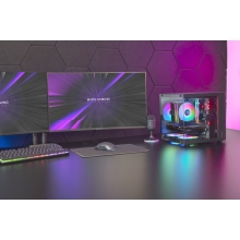 Caja mATX Mars Gaming MC-CUBE GPU MAX 260mm Cubo Panoramico ARGB USB-C negro