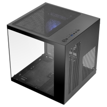 Caja mATX Mars Gaming MC-CUBE GPU MAX 260mm Cubo Panoramico ARGB USB-C negro