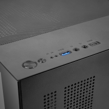 Caja mATX Mars Gaming MC-CUBE GPU MAX 260mm Cubo Panoramico ARGB USB-C negro