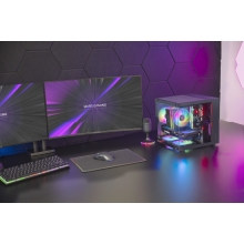 Caja mATX Mars Gaming MC-CUBE GPU MAX 260mm Cubo Panoramico ARGB USB-C negro