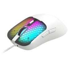RATON MARS GAMING MM-VIPERW ULTRALIGERO 56G CABLEADO USB 6 BOTONES 12800 DPI RGB BLANCO