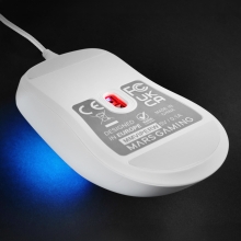 RATON MARS GAMING MM-VIPERW ULTRALIGERO 56G CABLEADO USB 6 BOTONES 12800 DPI RGB BLANCO