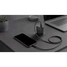 CARGADOR USB GAN MARS GAMING MD-GAN30 30W 1xUSB-C 1xUSB-A PD NEGRO