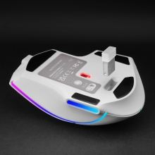 Ratón inalámbrico MARS GAMING bluetooth MMW-VECTOR TRI-MODE 2.4G GHz BT 5.4 USB-C 7 BOTONES 12000 DPI