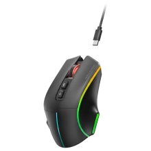 Ratón inalámbrico MARS GAMING bluetooth MMW-VECTOR TRI-MODE 2.4G GHz BT 5.4 USB-C 7 BOTONES 12000 DPI