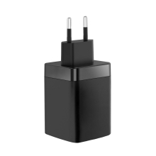 Cargador USB GAN MARS GAMING 65W 1xUSB-C 1xUSB-A cable retráctil PD negro