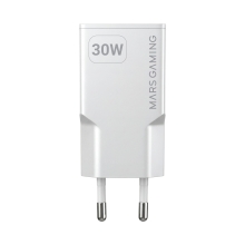 Cargador USB GAN MARS GAMING 30W 1xUSB-C 1xUSB-A PD blanco
