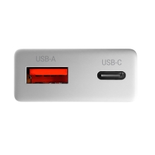 Cargador USB GAN MARS GAMING 30W 1xUSB-C 1xUSB-A PD blanco