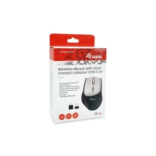 Ratón inalámbrico EQUIP 245115 USB-C / USB-A 6 Botones