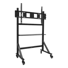 Soporte De Suelo Con Ruedas Tooq Fs20105m-b 60-105" Max 150kg Vesa 1000x600 Bandejas Negro
