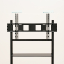 Soporte De Suelo Con Ruedas Tooq Fs20105m-b 60-105" Max 150kg Vesa 1000x600 Bandejas Negro
