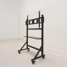 Soporte De Suelo Con Ruedas Tooq Fs20105m-b 60-105" Max 150kg Vesa 1000x600 Bandejas Negro