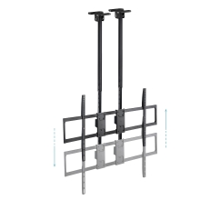 SOPORTE TECHO DOBLE MASTIL TOOQ LPCE11120TSLI-B 60-120" NEGRO