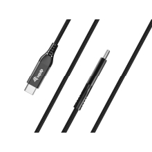 CABLE USB-C A USB-C  USB4 ULTRA SLIM 1.2M EQUIP 128389 TRANSFERENCIA 40G 240W 5A NEGRO