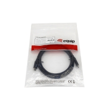 CABLE USB-C A USB-C 0,5M EQUIP 128348 TRANSFERENCIA 5G 3A COLOR NEGRO