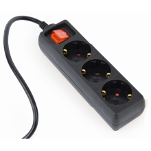 REGLETA SAI GEMBIRD 3 SCHUKO INTER CON FUSIBLE 10 A ENC C14 CABLE 0 6 M NEGRO
