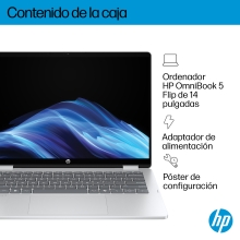 HP Omnibook 5 Flip 14-fp0057ns core 7-150u 14" táctil 16GB 1TB W11 plata