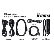 iiyama ProLite TF2415MC-B2 pantalla para PC 60,5 cm (23.8") 1920 x 1080 Pixeles Full HD VA Pantalla táctil Multi-usuario Negro