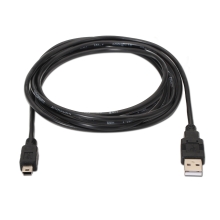 CABLE AISENS USB 2.0 TIPO A/M-MINI B/M NEGRO 1.0M