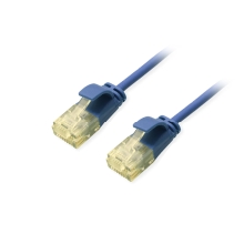 LATIGUILLO U/UTP CATEGORIA 6A SLIM LIMBRE HALOGENOS LSOH 0,5M COLOR AZUL EQUIP 626302