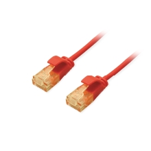 LATIGUILLO U/UTP CATEGORIA 6A SLIM LIMBRE HALOGENOS LSOH 5M COLOR ROJO EQUIP 626207