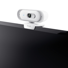 WEBCAM TRUST TOMAR 2K QHD 2560X1440 30FPS FOV 76 GRADOS REDUCCION RUIDO PRIVACIDAD BLANCO