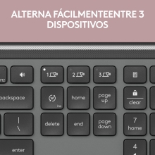TECLADO Y MOUSE LOGITECH WIRELESS SIGNATURE SLIM MK950 MULTIDISPOSITIVO 4000 DPI ERGONOMICO GRAFITO