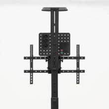 TooQ COMETA Soporte de Suelo con Ruedas con Regulación de Altura para Pantallas 37"- 70", Rotación 90°, Negro