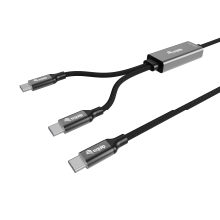 CABLE USB-C DE CARGA A USB-C EN Y 1.5M EQUIP 128895 PD 3.1 140W  480Mbps CARCASA ALUMINIO